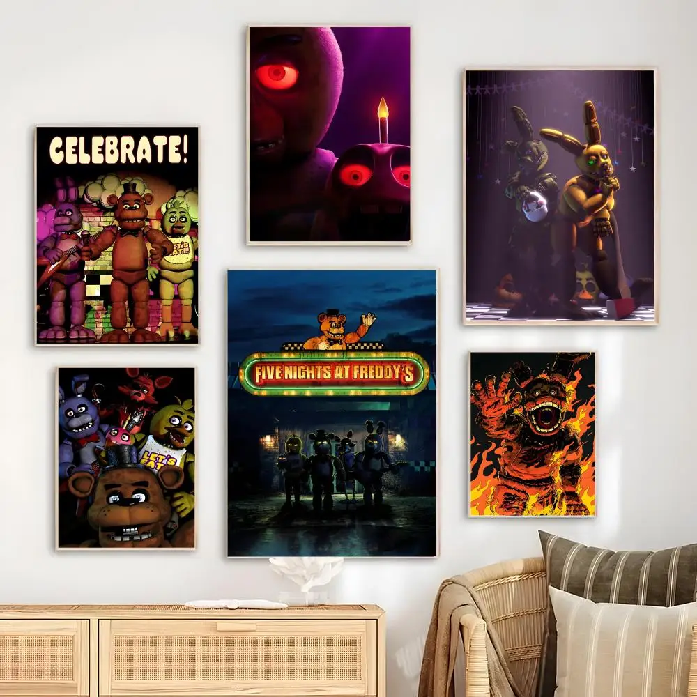 Ultimate Group Anime FNAF Poster Bedroom living room study & beyond self adhesive decor + perfect gift