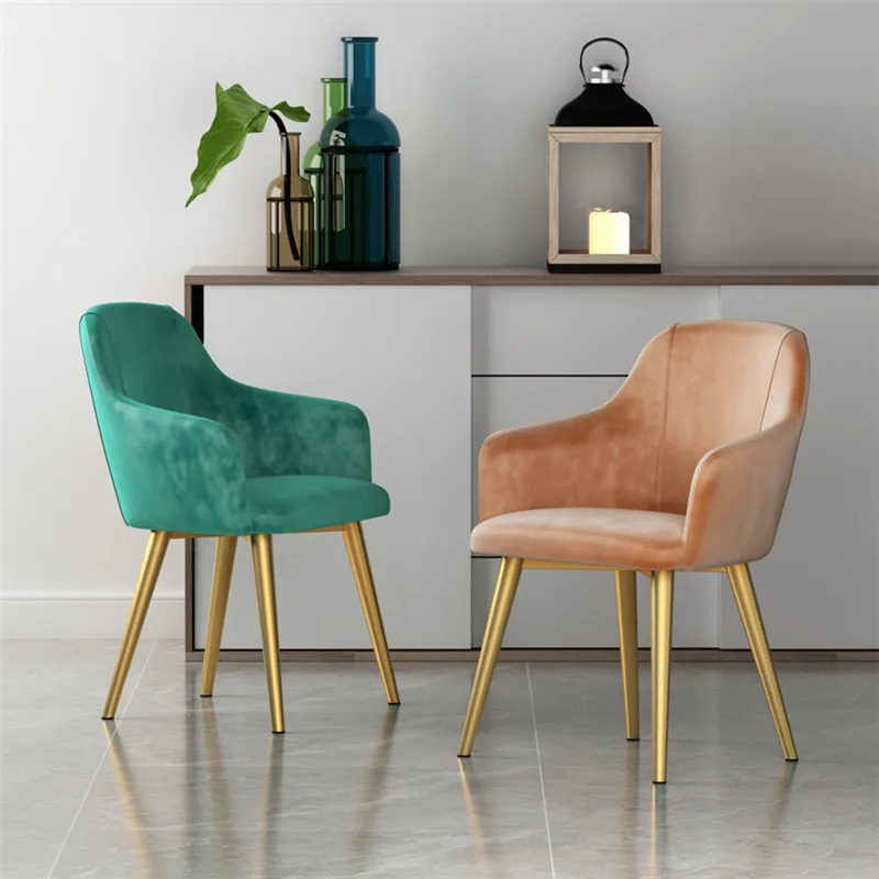 Nordic Light Luxury Ins Style Dining Chair Home Backrest Chair Modern Living Room Chair Creative Fashion Hotel Restaurant Chairs