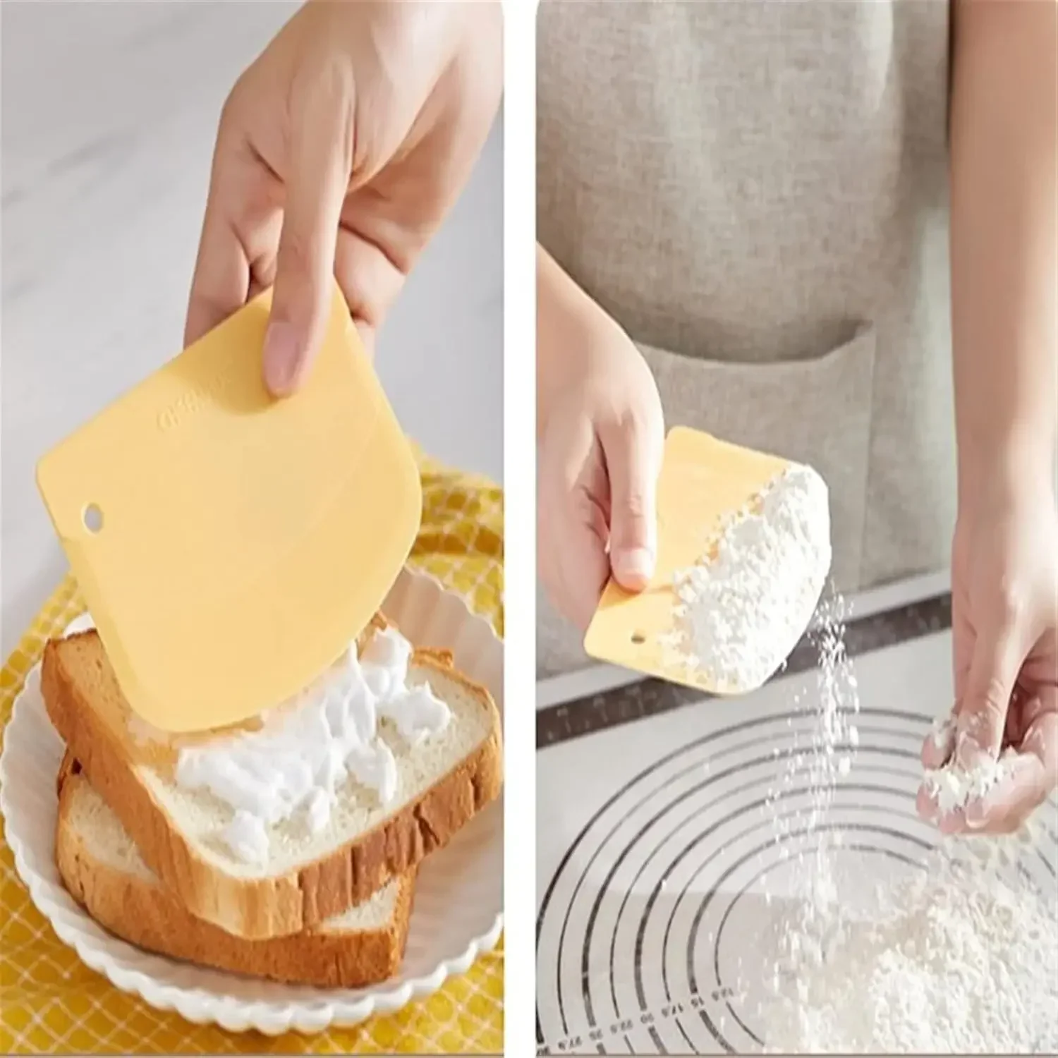 Dough Scraper Spatula Easy To Store Silicone Material Cake Cream Baked Bread Household Smooth Edge Spatula Baking Pastry Tools image 4