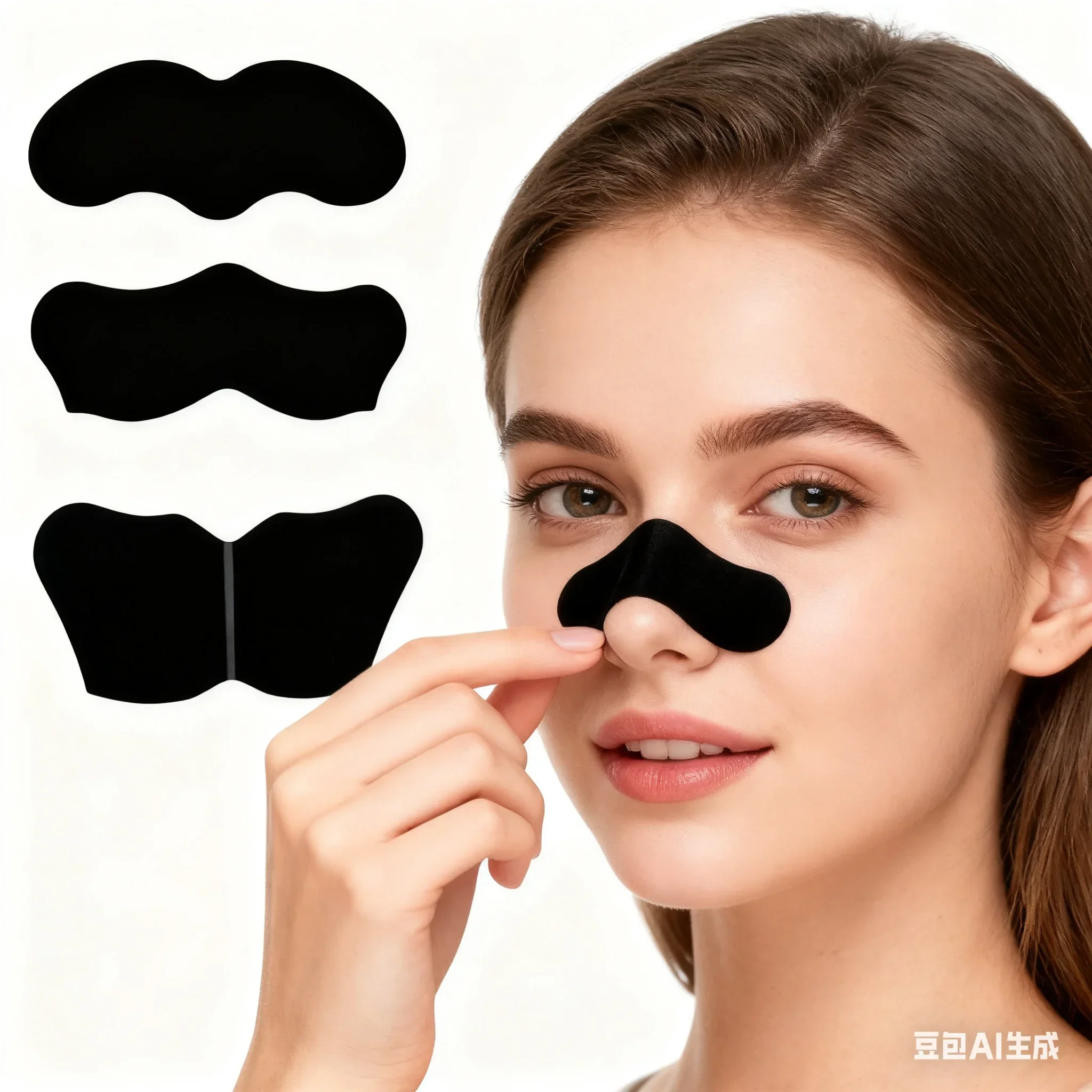 60 قطعة من شرائط الأنف لإزالة الرؤوس السوداء من فحم الخيزران قناع تقشير لتنظيف المسام T-Zone وعلاج الرؤوس البيضاء #2