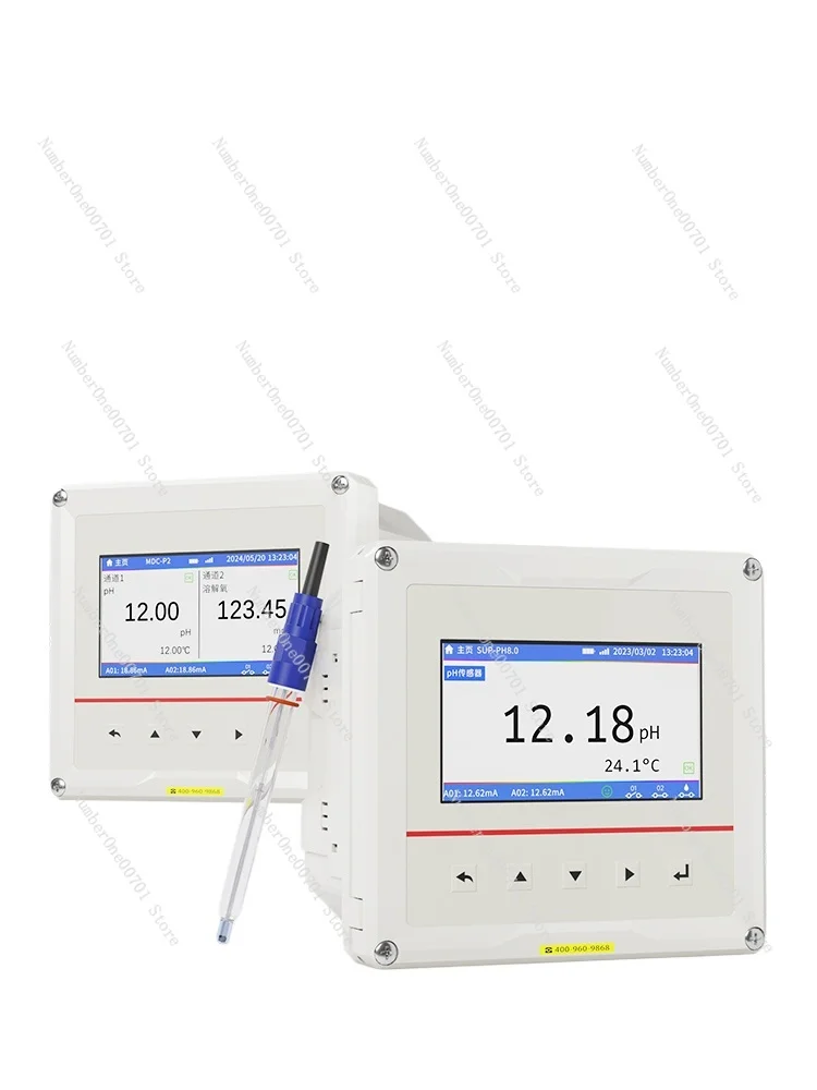 Industrial PH Meter Automatic Controller ORP/Ph Online Monitor Analyzer Water Quality Detector PH