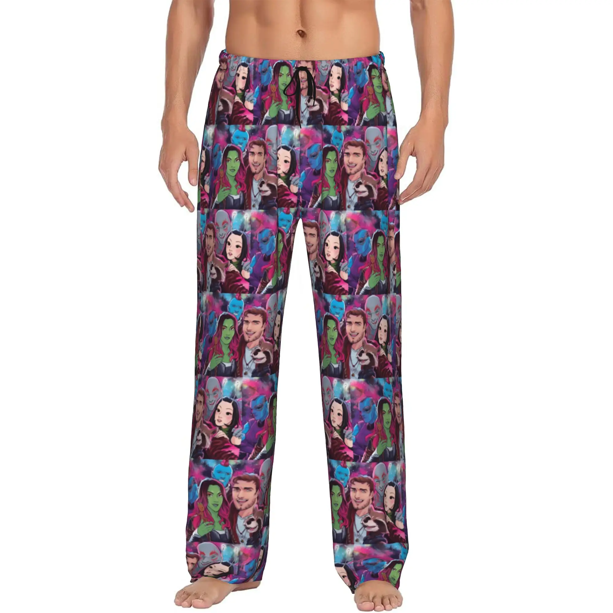 

Custom The Guardians Of Anime The Galaxy Pajama Pants Men Lounge Sleep Drawstring Sleepwear Bottoms with Pockets