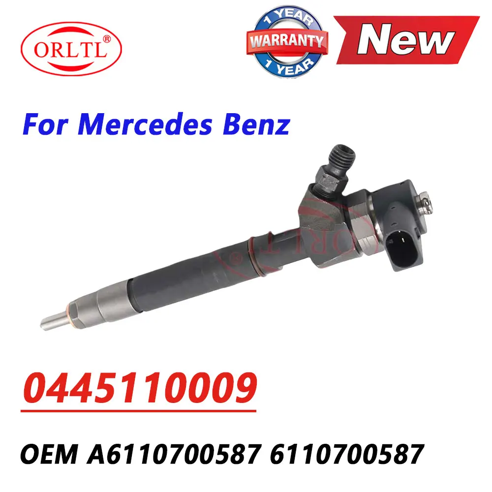 0445110009 New Diesel Fuel CR Injector 0 445 110 009 0445110012 OEM 6110700587 A6110700587 For Mercedes Benz 0445 110 009