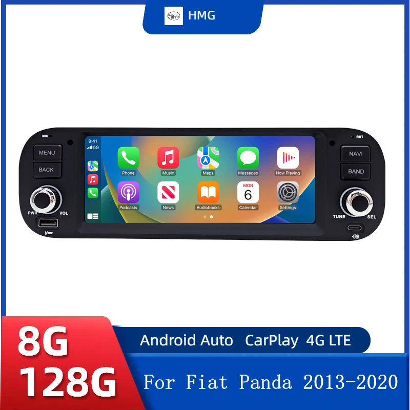 Android 15 Auto For Fiat Panda 2013-2020 Wireless Carplay Car Radio GPS Navigation Multimedia Video Player Audio Head Unit Tools