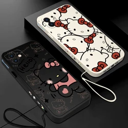 Cute Hello Kitty  Phone Case For Xiaomi Mi 13 12 12T 12S 11 11T Ultra 10 10T 9 9T 9SE 8 Pro Lite 5G Liquid Silicone Cover