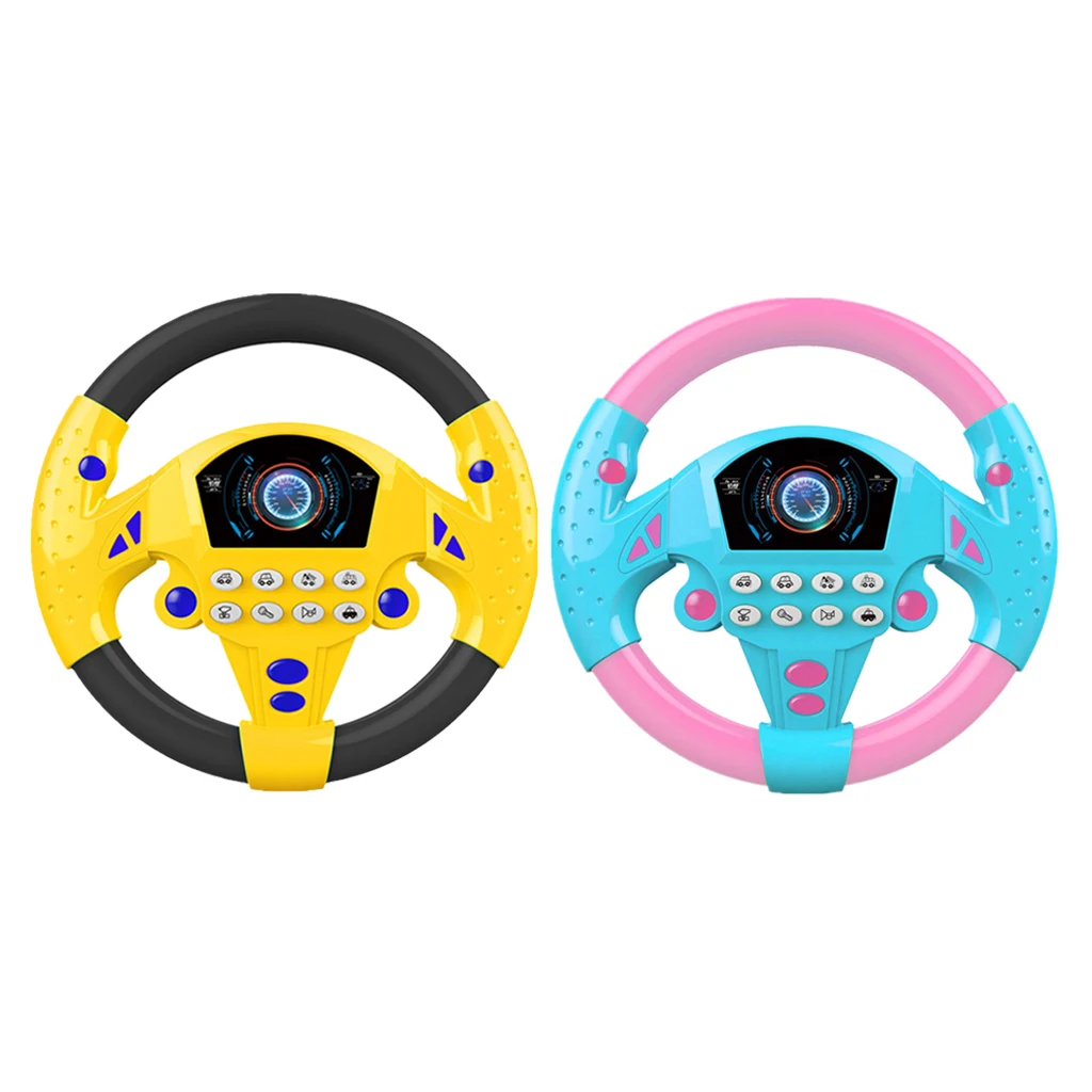 Small Steering Wheel Toys Simulation Copilots Simulated Steering Toy Wheel Early Education Sounding Toy Kid Toys Gifts