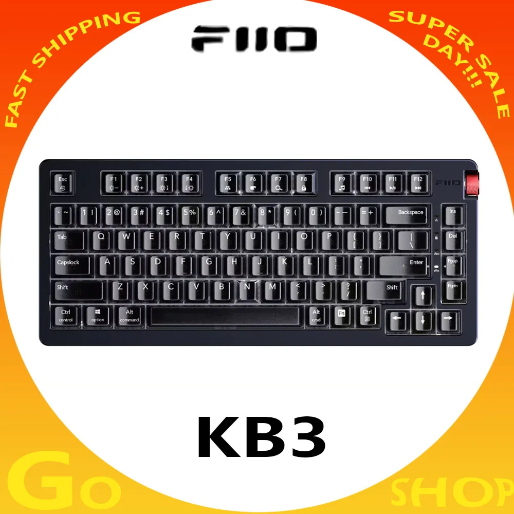 

Fiio Kb3 Mechanical Keyboard Aluminium Alloy Three Mode Wireless Gaming Keyboard Hot Swap Gasket Pc Gamer Accessories Man Gifts