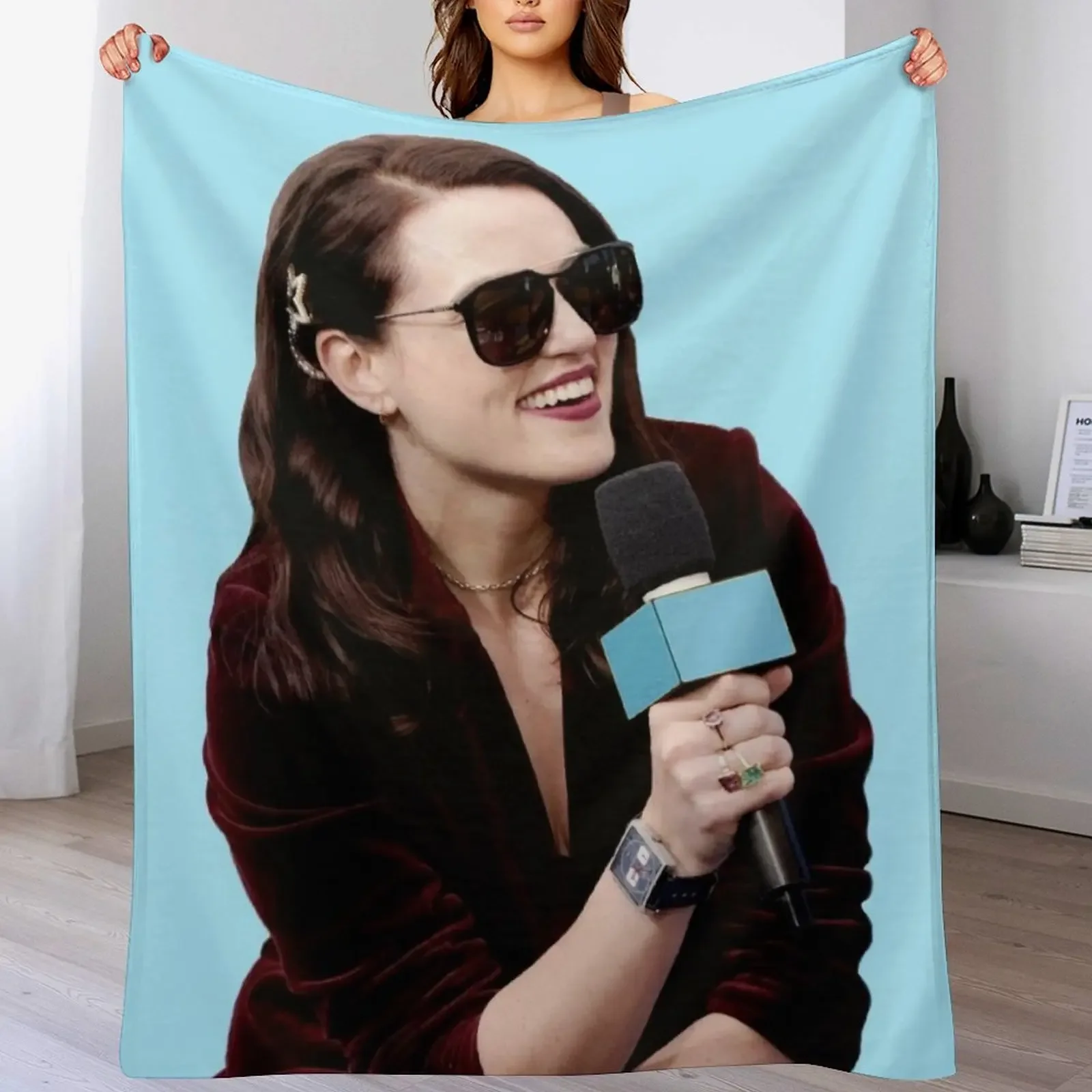 

New Katie McGrath Throw Blanket Quilt Plaid for sofa Giant Sofa Blankets