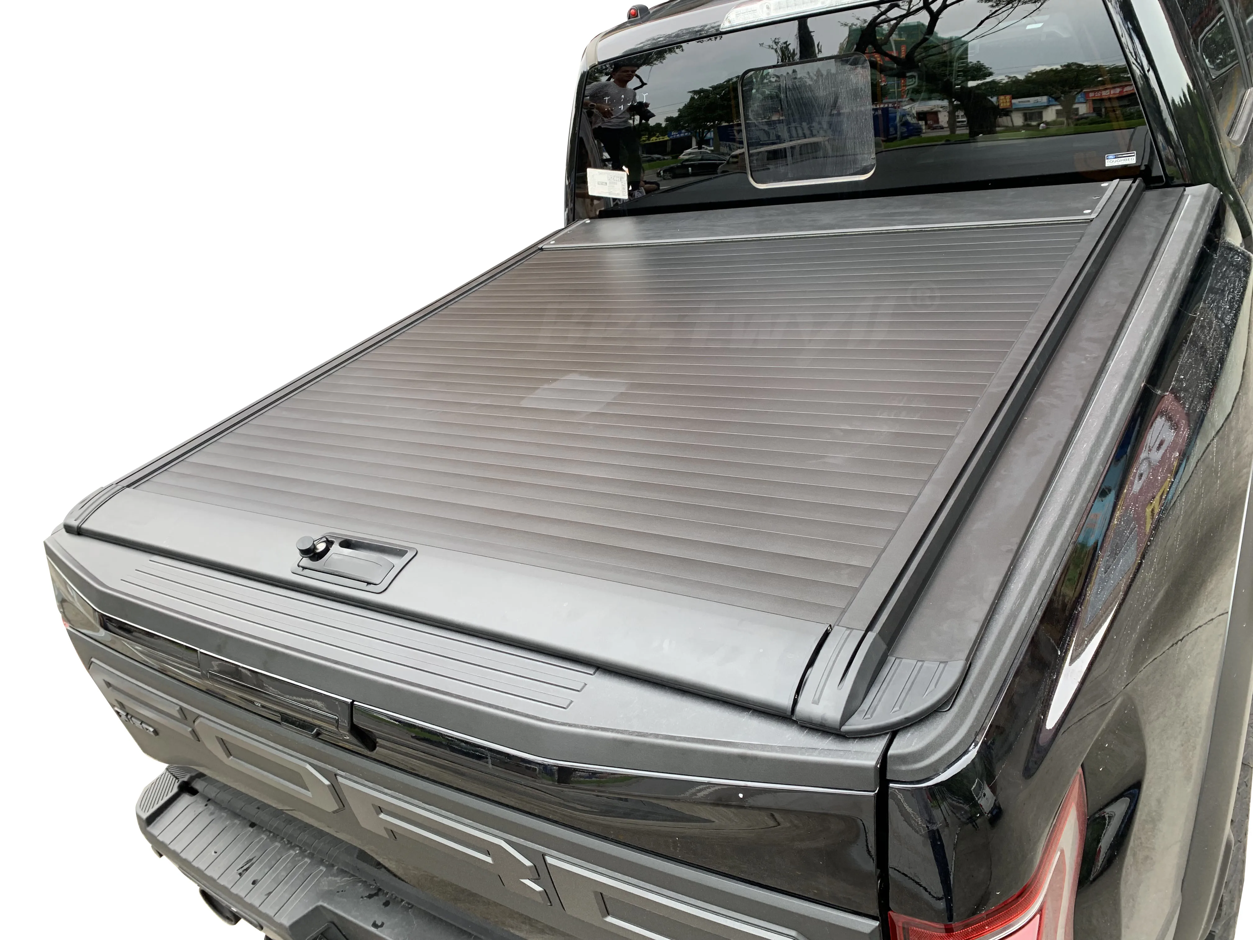 BESTWYLL Hard Aluminium Alloy Retractable Tonneau Cover Manual Truck Bed  For Ford F150 Raptor 2015-2020 5.8