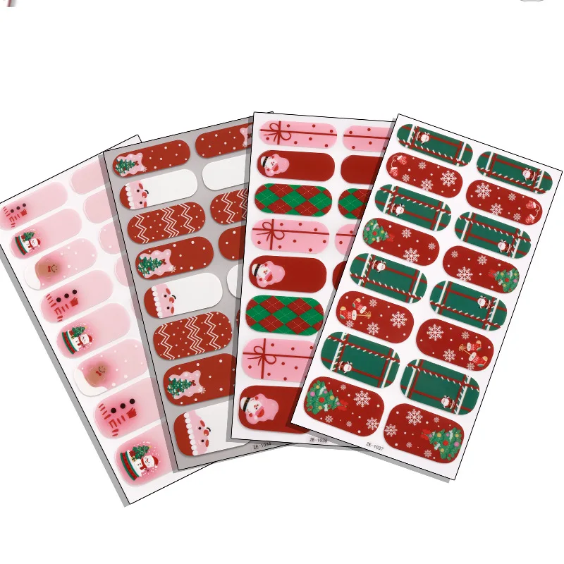 Snowflake Nail Stickers Gold Glitter Press On Nail Art Decals Self Adhesive Waterproof Nail Wraps For Women Winter Long Lasting
