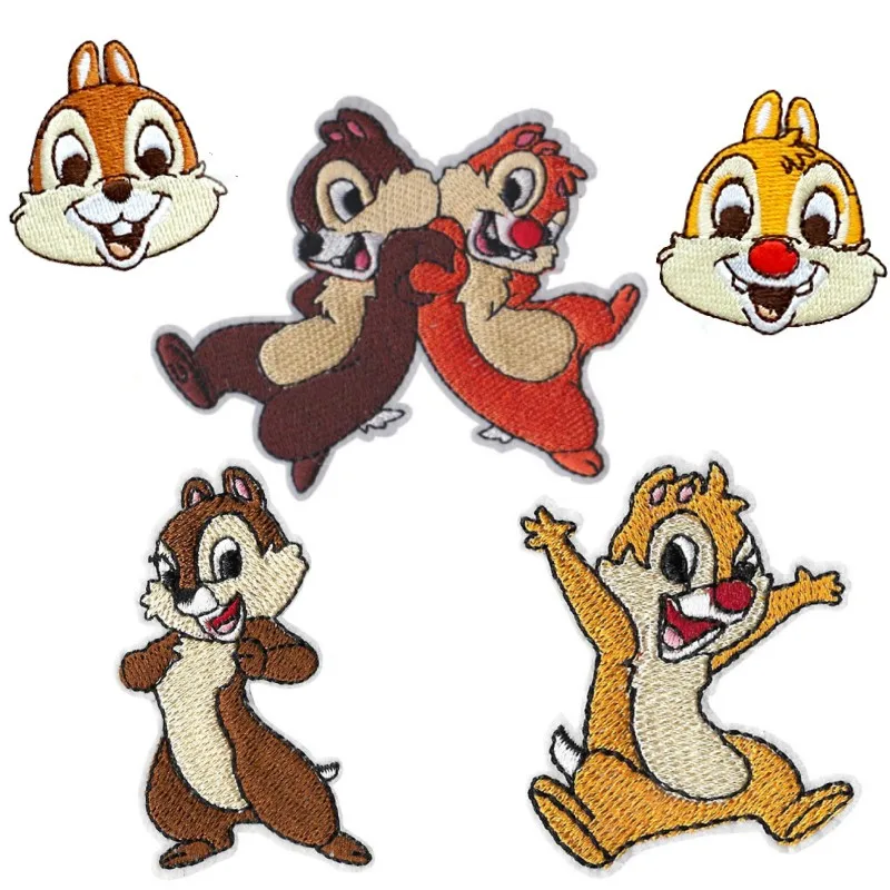 Miniso Chip and Dale-pegatinas térmicas con personajes clásicos, parches termoadhesivos para planchar en la ropa, sudaderas con capucha, diseños de