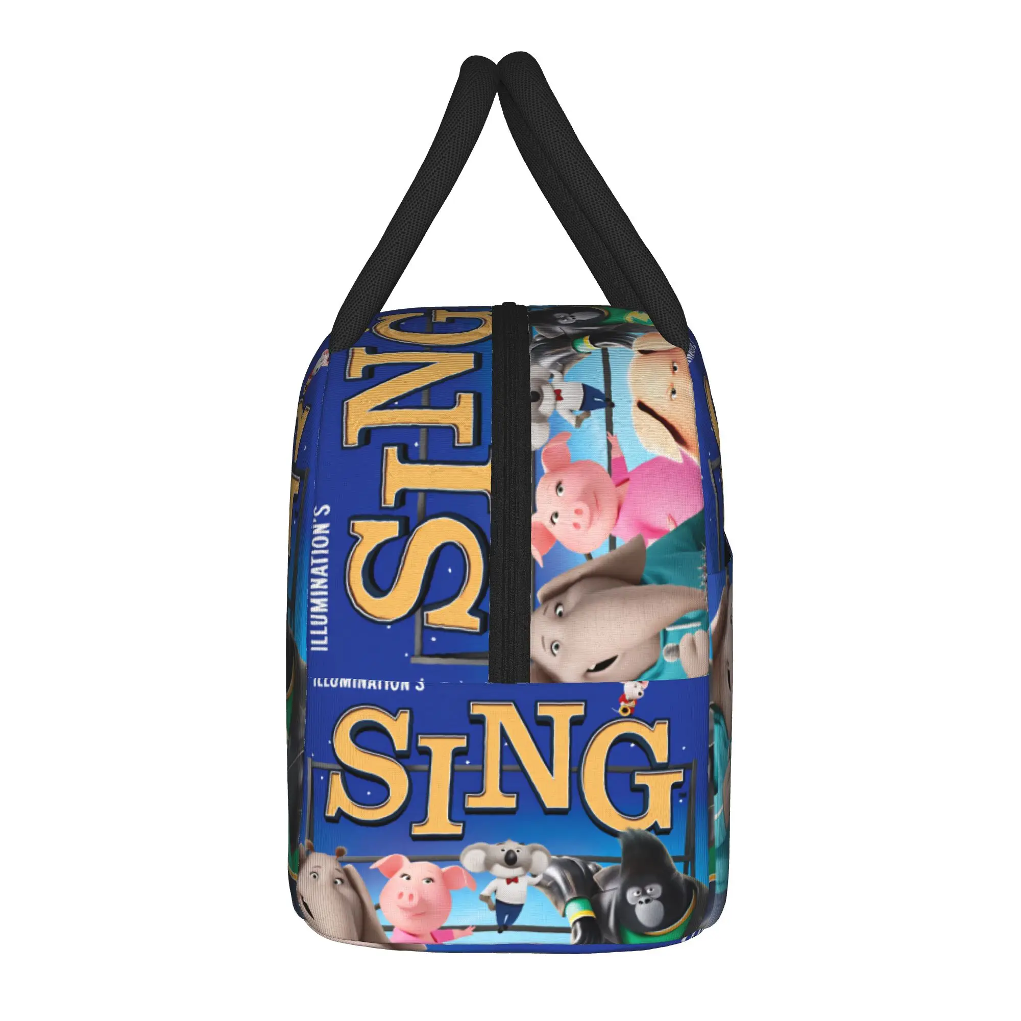 Movie Sing 2 Lunch Bag  School Lunch Box For Adult Funny Print Thermal Tote Handbags Oxford Convenient Cooler Bag