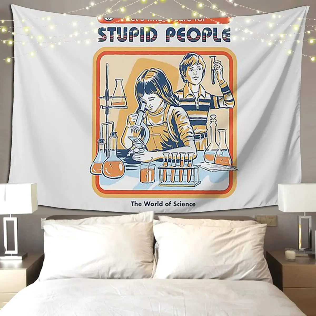 A Cure For Stupid People Tapestry Funny Wall Hanging Aesthetic Home Decor Tapestries for Living Room Bedroom Dorm Room