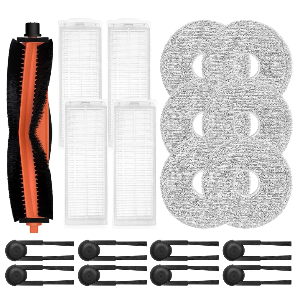 Replacement Accessories Main Side Brush Kit Direct Replacement Parts Filter Paper Element Microfiber Mop Pads For OV71GL