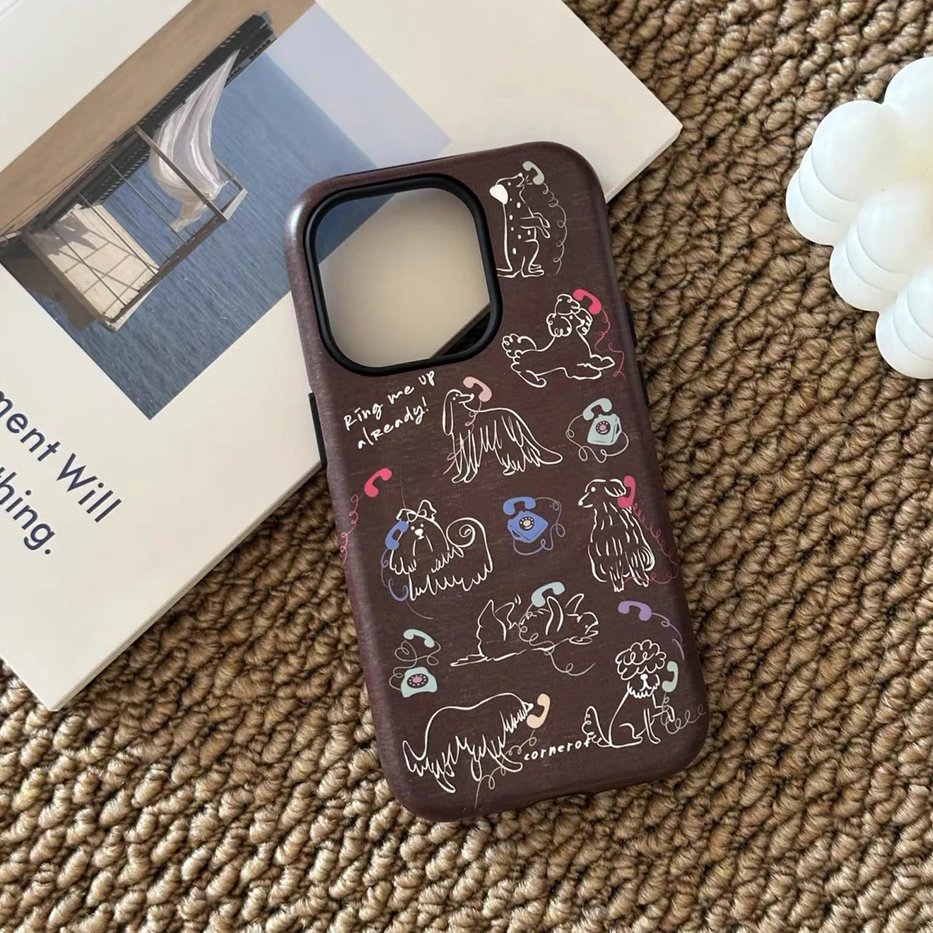 

Luxury Fashion long-haired dog illustrationPhone Case for iPhone 17 16 15 14 13 12 11 Pro Max Air Plus Double-layer Back Cover