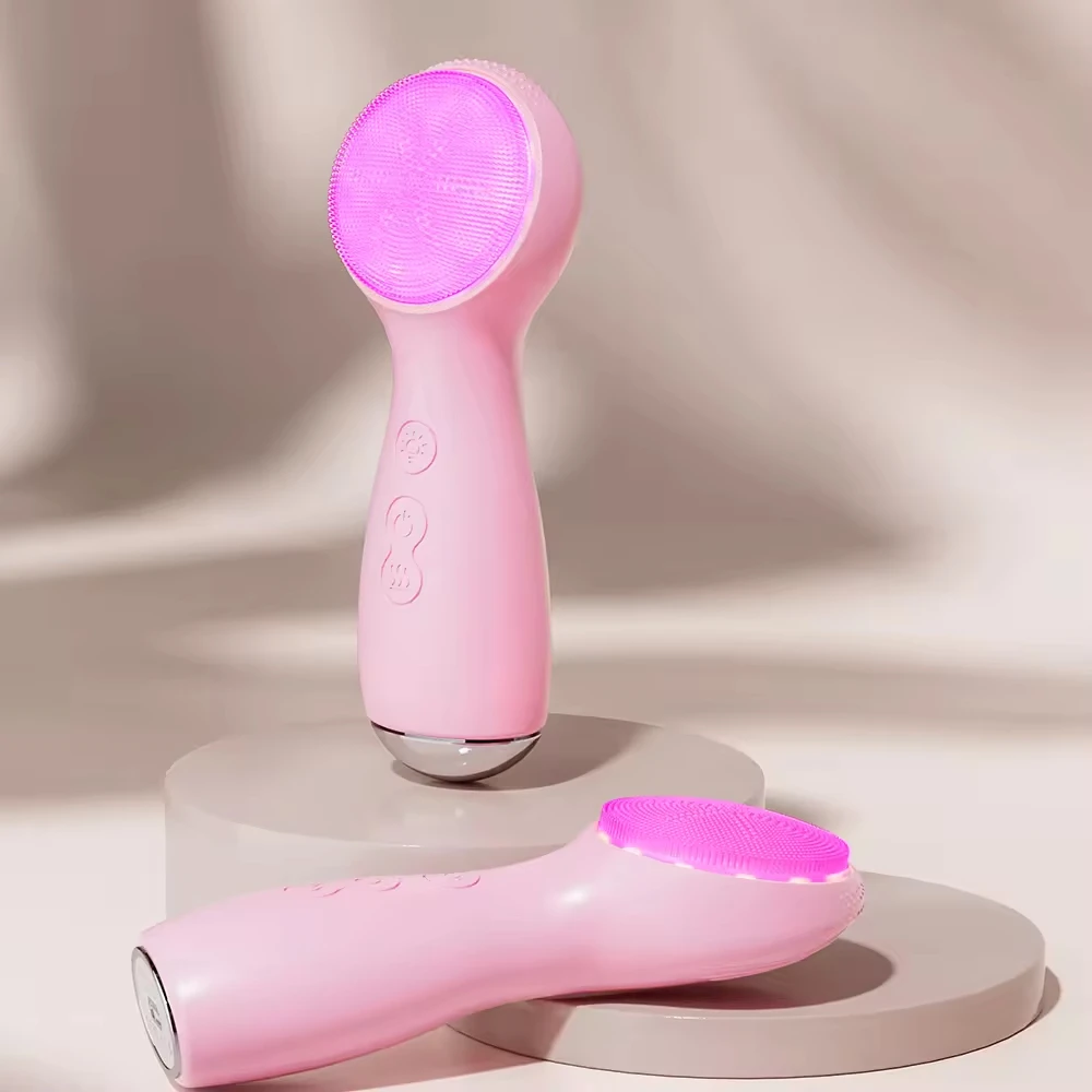 

High Frequency Vibration Massage Electric 7 Colors Light Photon Facial Cleansing Skin Rejuvenation Facial Brush for Salon