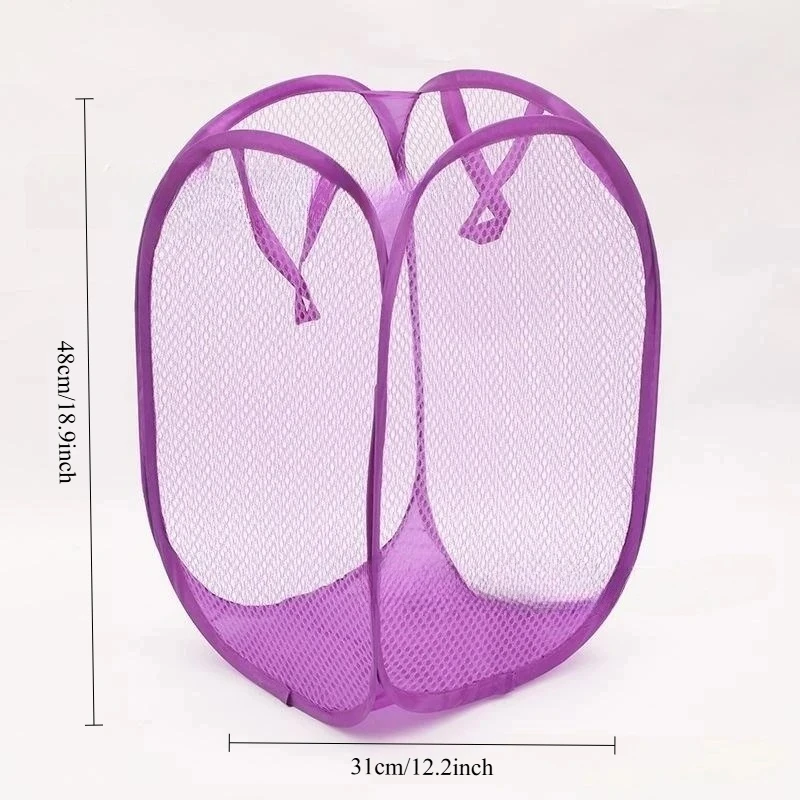 للطي سلة تخزين الغسيل المنزلية شبكة صندوق تخزين ملابس قذرة سلة لعبة حقيبة التخزين دلو تخزين المنزلية