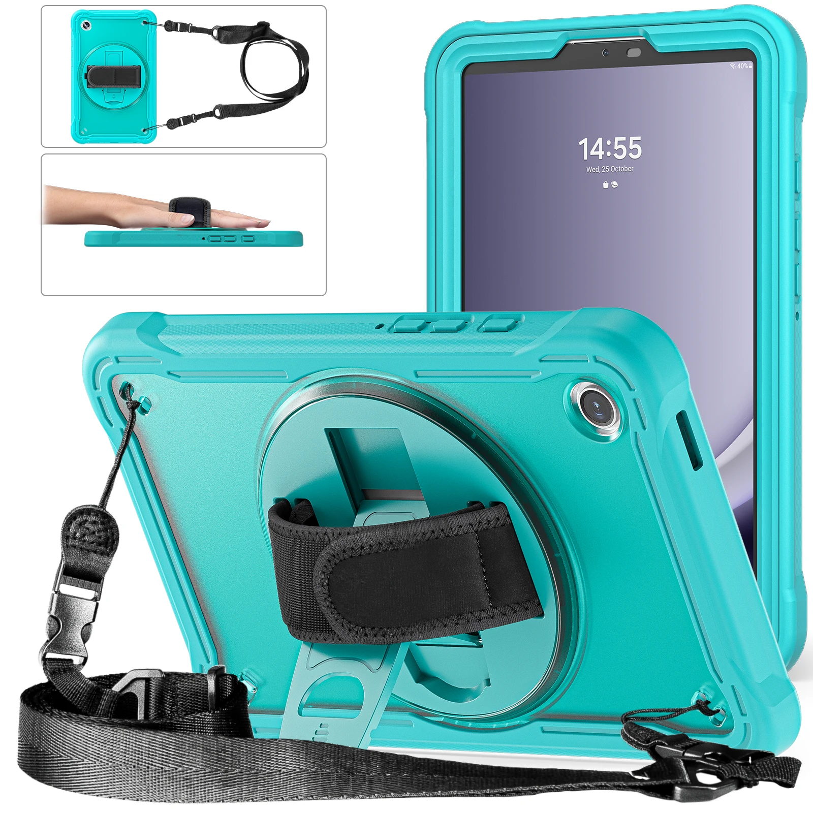 Case for Samsung Galaxy Tab A9 8.7'' 2023 SM-X110/X115 Tablet Adjustable Stand Cover for Galaxy Tab A9+ 11 SM-X210/X215/X216