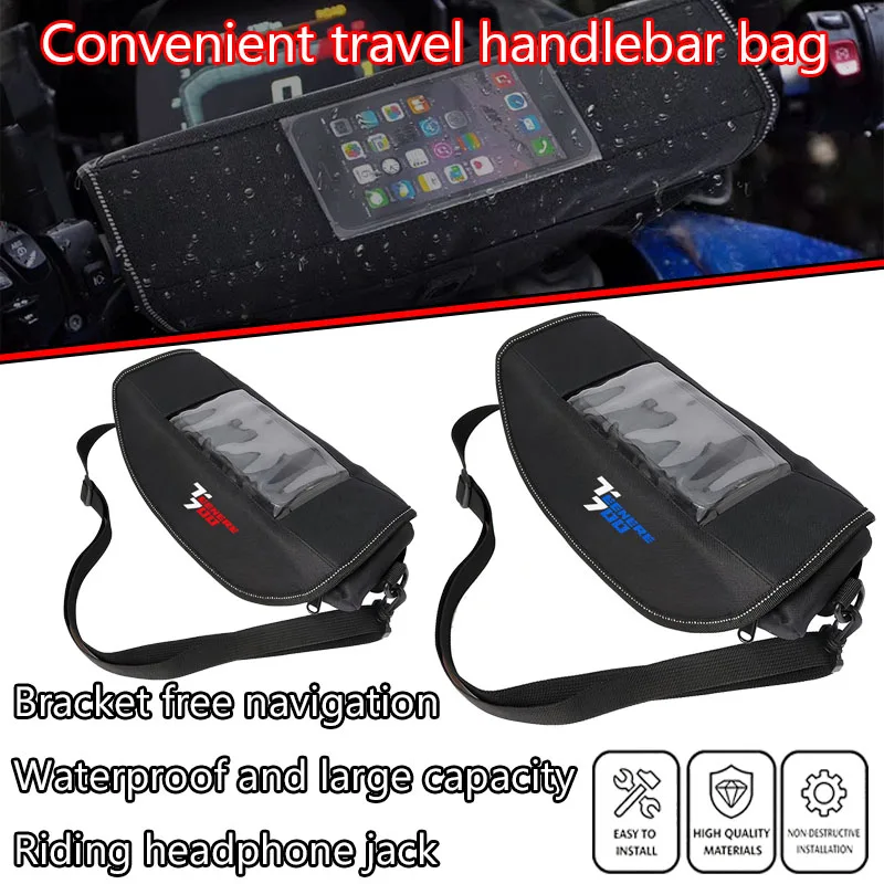

For Yamaha Tenere 700 T7 XTZ700 2019 2020 2021 2022 2023 2024 Universal Motorcycle Handlebar Bag with Touchscreen