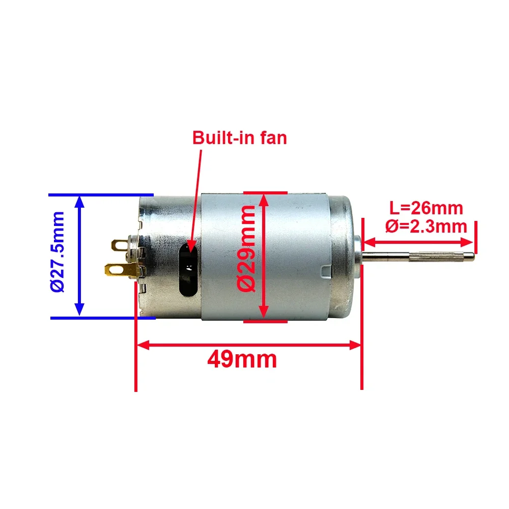Moteur à grande vitesse avec fil, 390 tr/min, 6V-12V, bricolage pour appât RC, bateau d'alimentation TDPBoat, accessoires de propulseur sous-marin, 1 paire, 14000