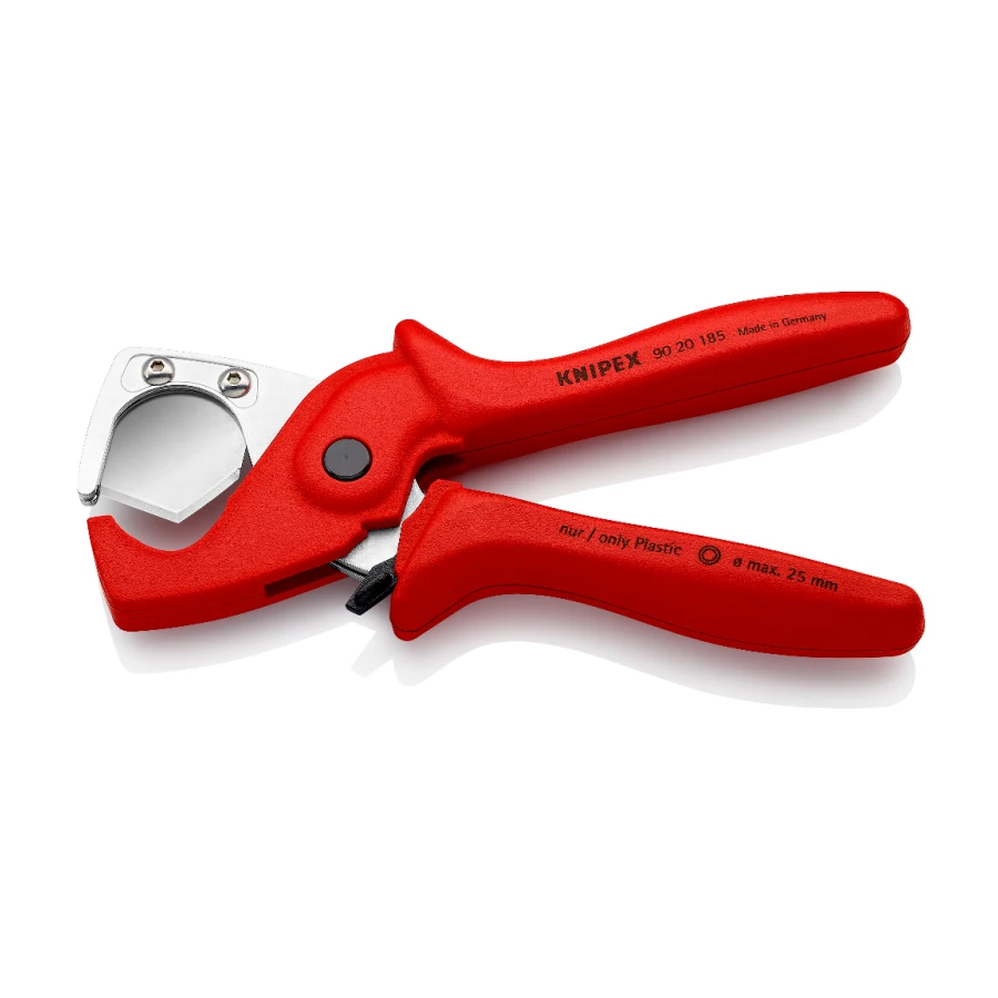 Knipex Pipe Cutters Cutting Pliers for Cutting Thin Walled Plastic Pipes and Plastic and Rubber Hose 9020185