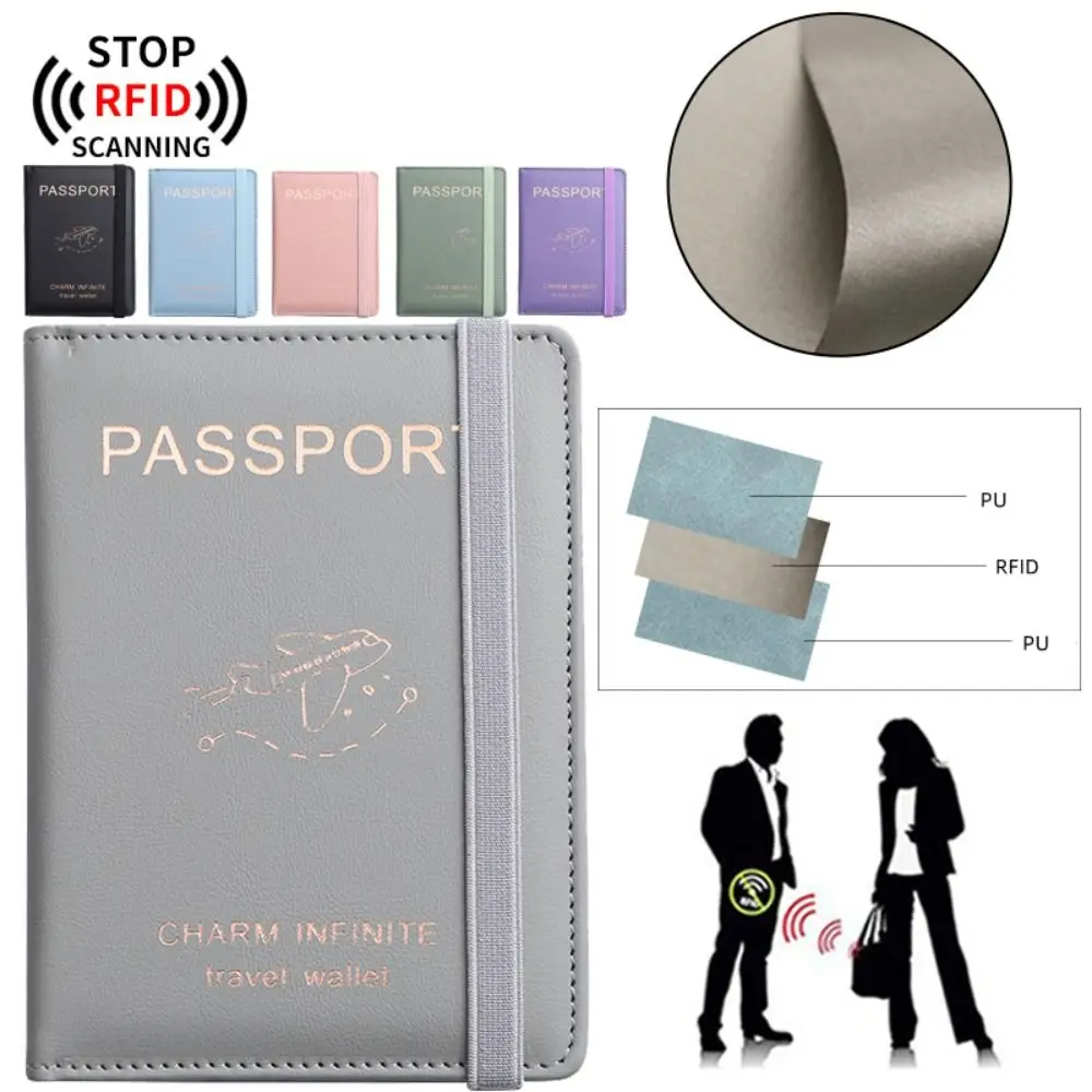 

Travel Accessories Ultra-thin PU Leather Waterproof Credit ID Card Wallet RFID Passport Cove Passport Protector Passport Holder