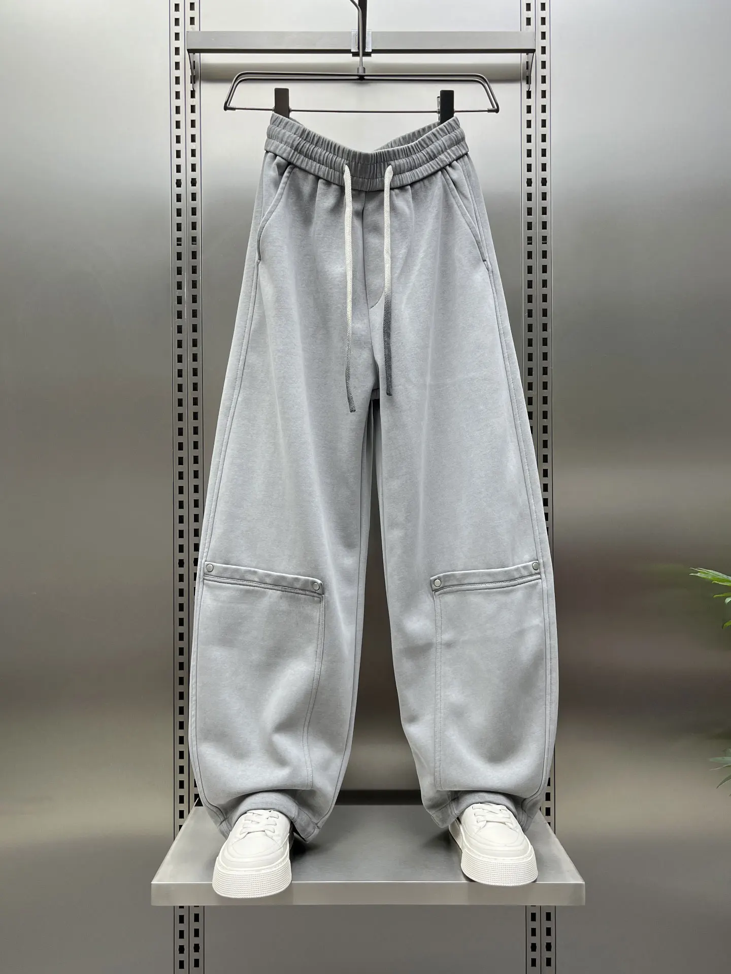 

Fall New Sle Men's Casual Pants Thiened Splicing Spor Straight Leg Wide Leg Trousers Loose Fit Comfortable Sweatpants