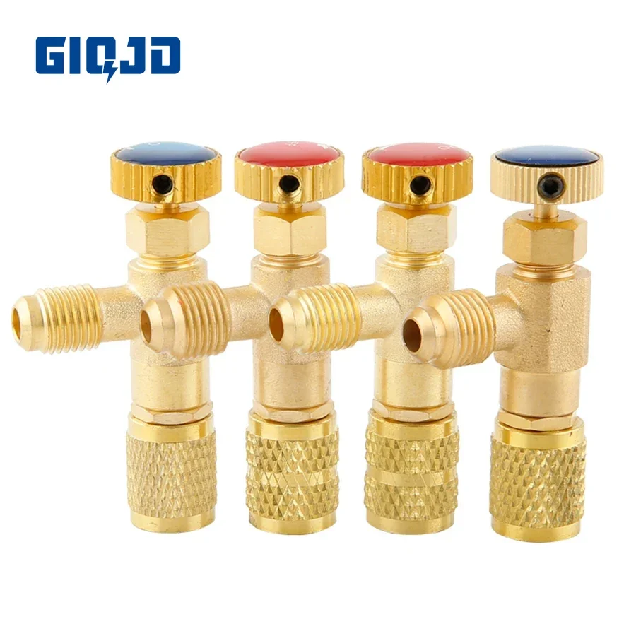 1PCS High Quality Liquid Safety Valve R22 R410A Air Conditioning Refrigerant Safety Adapter Air Conditioning Repair And Fluoride