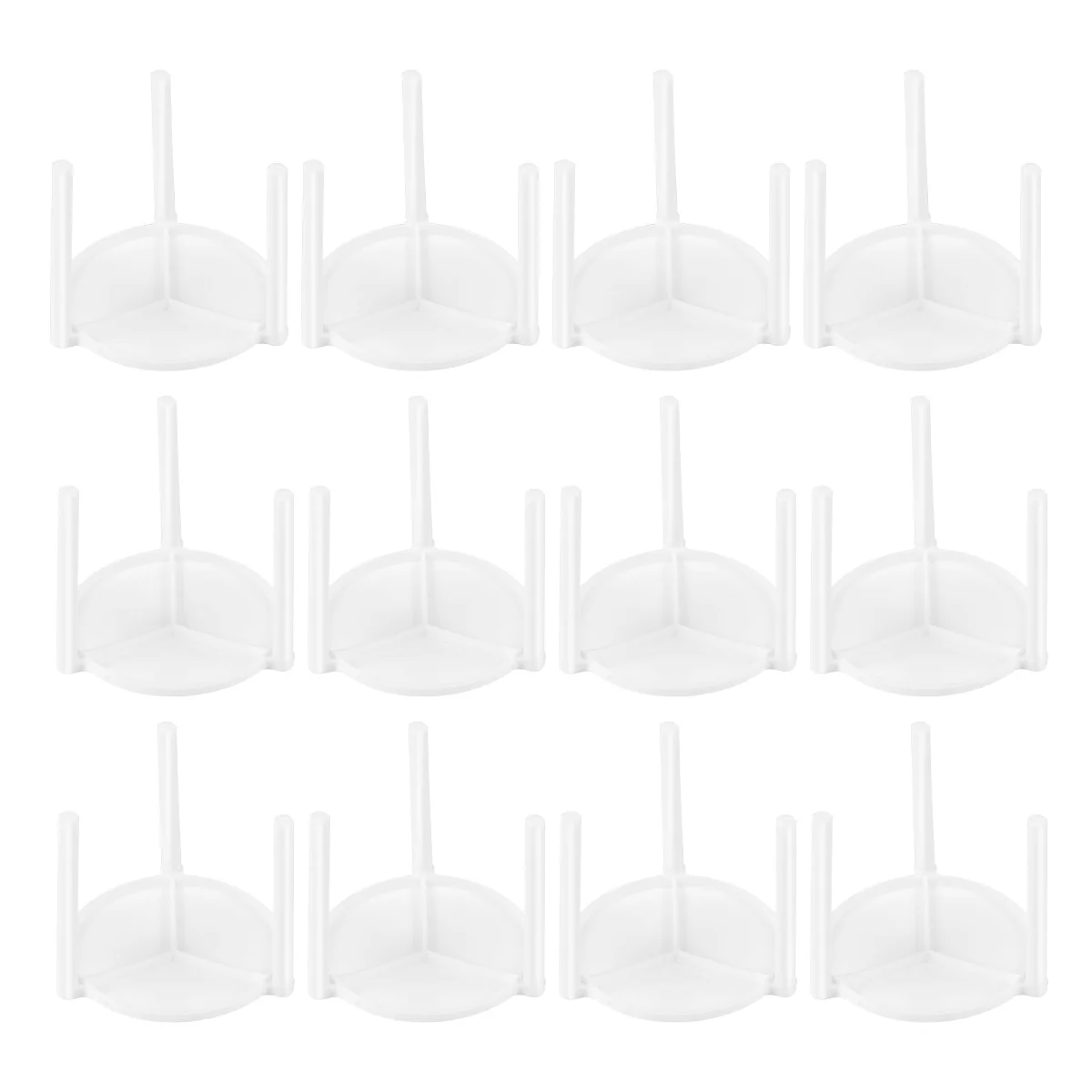 

100pcs Pizza Saver Stand White Plastic Tripod Stack for Restaurant Container Pizza Stand Tripod Pizza Tripod