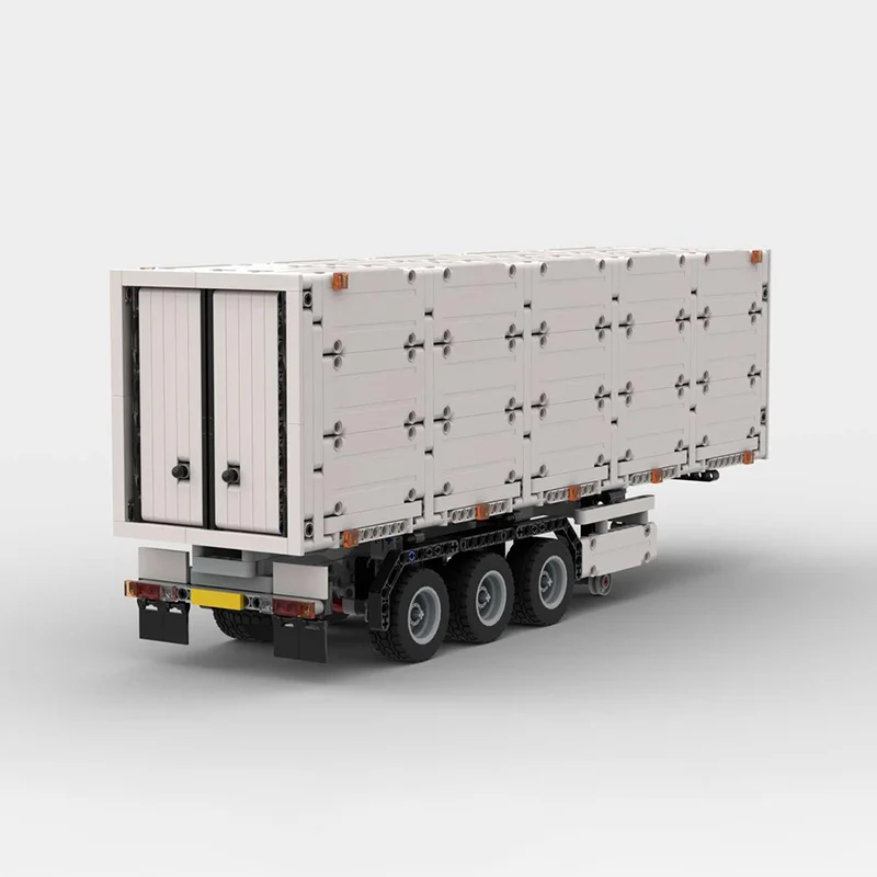 845pcs MOC 3 Axle Box Trailer Forded F Max Or 1 Model Christmas Gifts Building Blocks Assemble Toys Creative Idea Education Kids