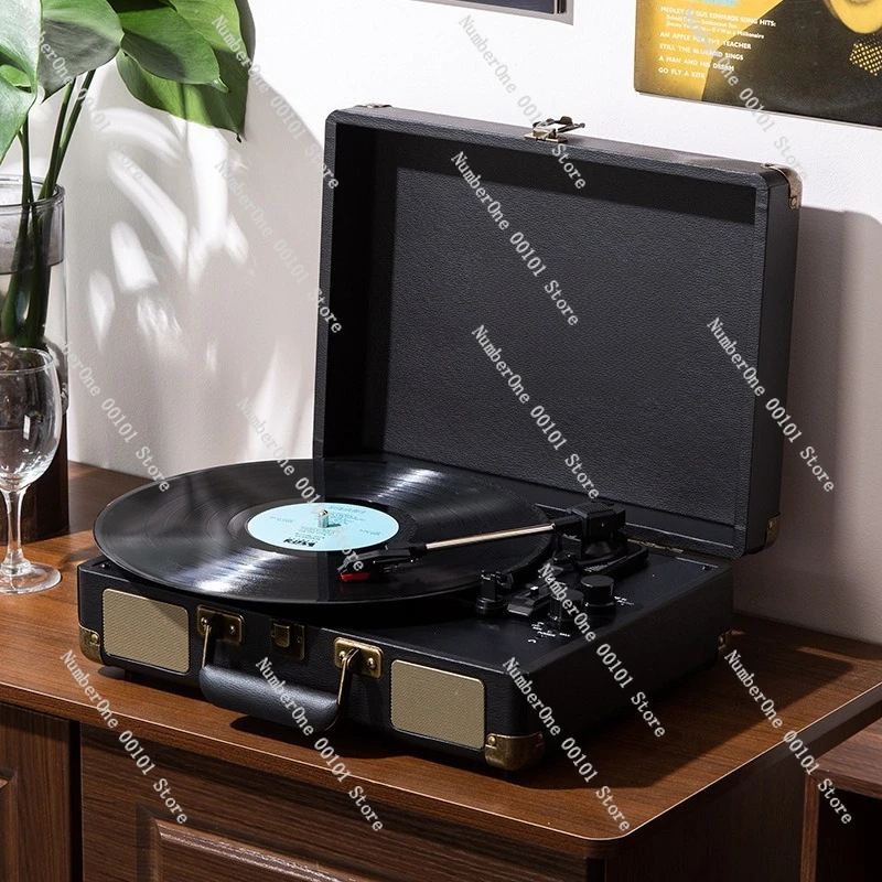 Portable Mini Gramophone Desktop Vinyl Record Player Portable Wireless Bluetooth Audio