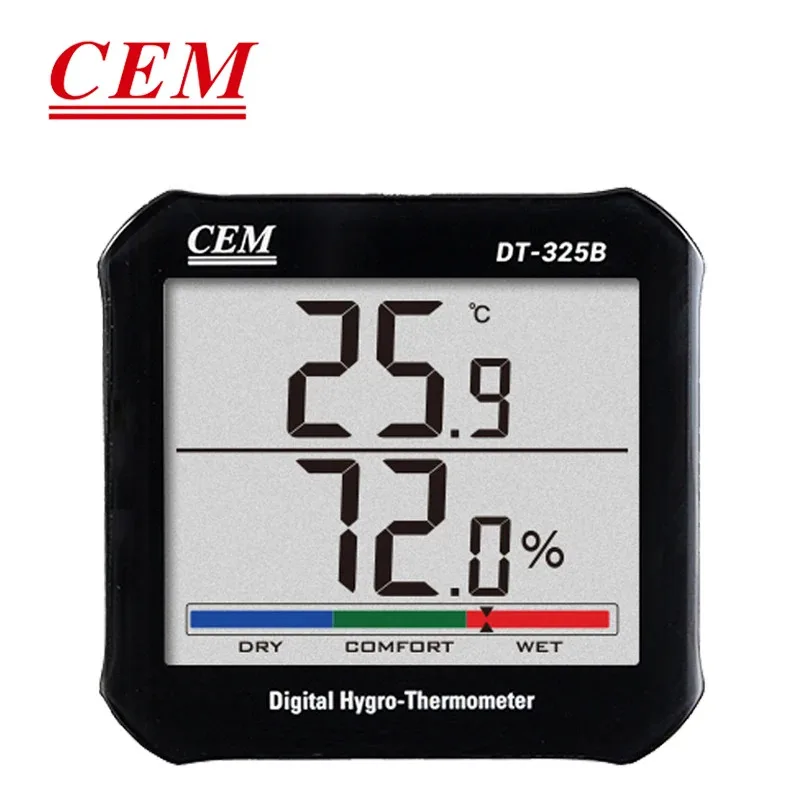 CEM DT-325B Big Digit Hygro-Thermometers (-10~60°C, 10~99%RH) Indoor/Outdoor Temperature and Humidity Meter