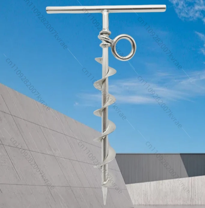 Stainless steel 304 spiral floor anchor floor insert outdoor goods canvas fixed tent windproof hardware accessories