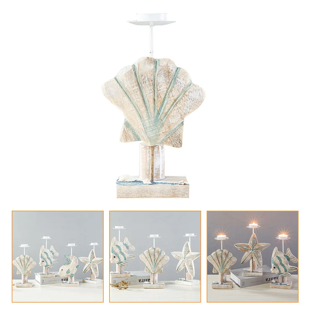 

Holders Shell Candlestick Ornaments Shells Ocean Mediterranean Sticks Cabin Decor
