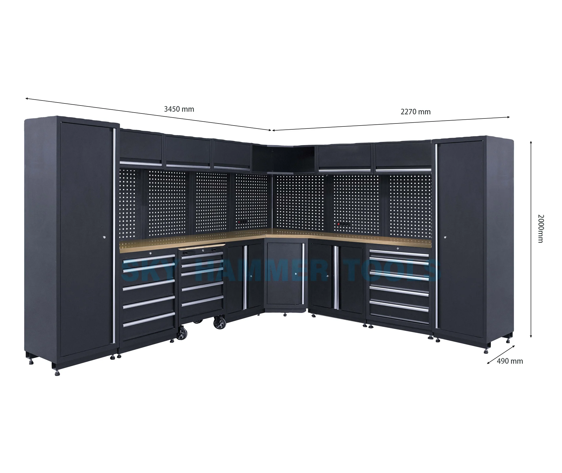 Professional Garage Tool Cabinet With Drawers Heavy Duty Steel Storage Solution For Workshops Mechanic Shops And Home Garages