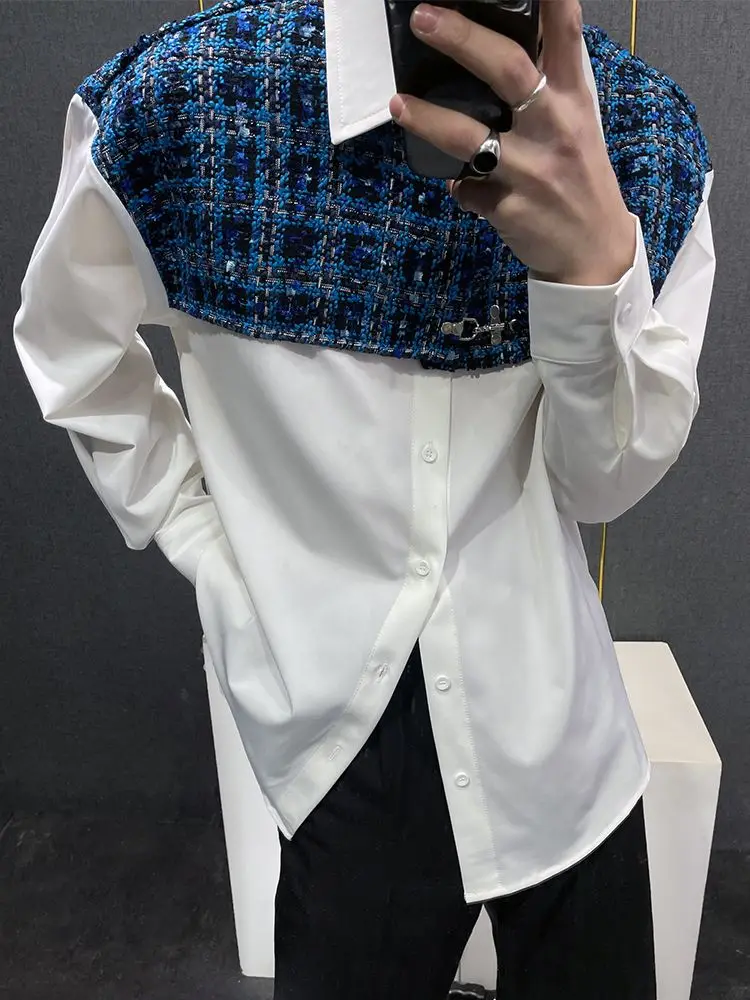 

Новинка 2026: Мужская рубашка с дизайнерским кроем, стильная, в стиле «рибел», простая, универсальная, премиум-качество