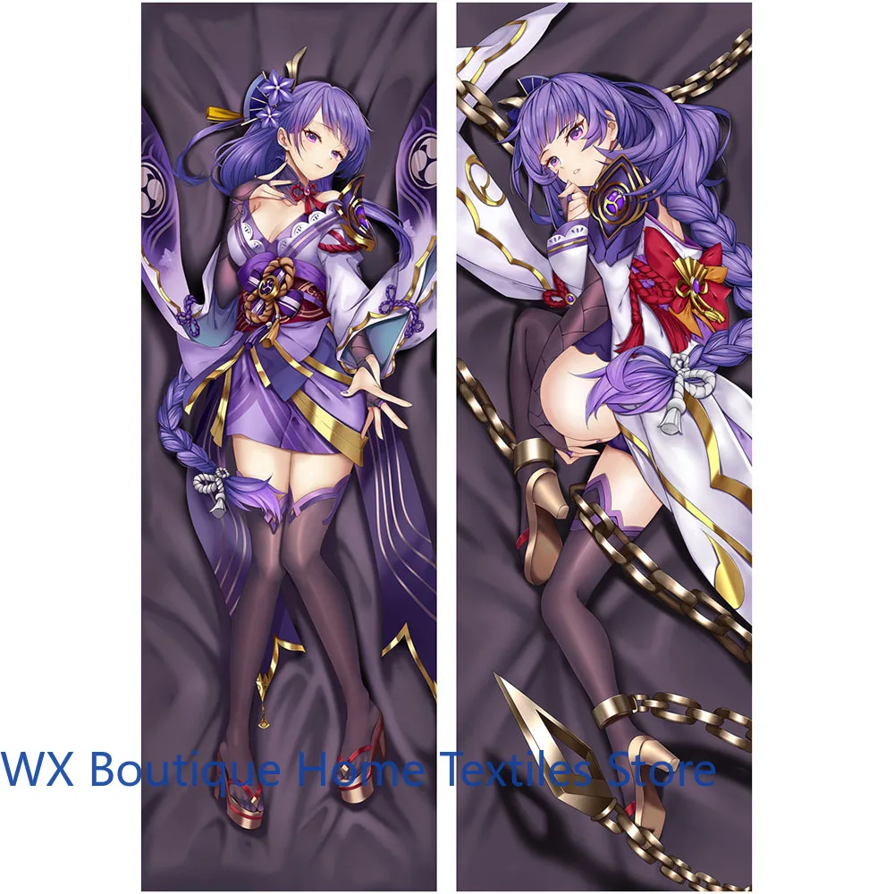

Dakimakura Game Genshin Impact Raiden Ei Body Pillow Case Anime 2Sided Printed Cartoon Hayase Yuka Pillow Cover