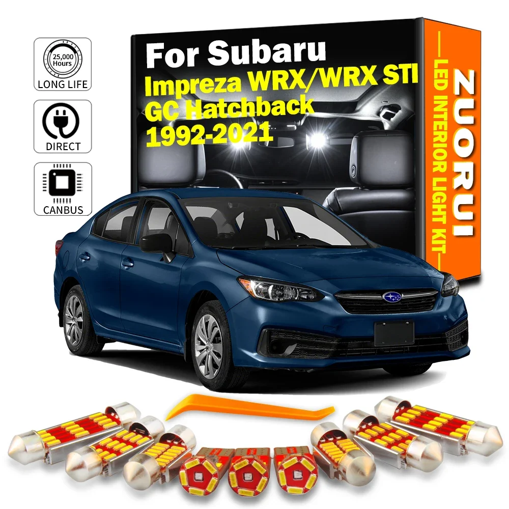 ZUORUI LED Interior Map Dome Light Kit For Subaru Impreza WRX WRX STI GC Hatchback 1992- 2019 2020 2021 Car Plate Bulbs Canbus