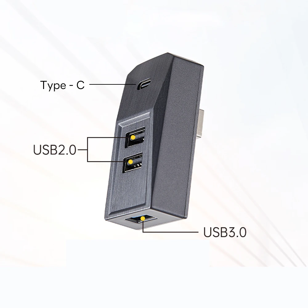 TEKSY Handschuhfach-USB-Hub für Tesla Neues Modell Y 2026 Juniper 2025 Modell 3 Highland Typ-C-Anschluss Digital-Display Splitter Docking
