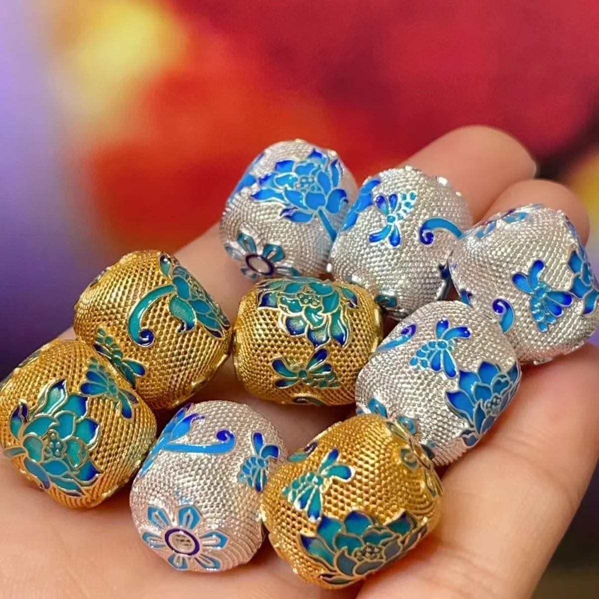 

2Pcs Natural Stone Dzi Beads Gold Plated Loose Spacer Beads for Women Jewelry Making DIY Earring Necklace Accessories