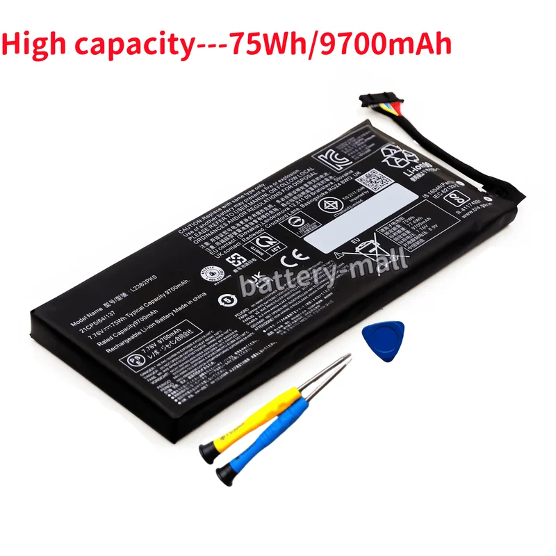 75Wh L23B2PK0 Battery Applicable to Lenovo Legion Go 8APU1 AMD Handheld L23M2PK0 L23D2PK0