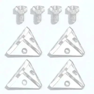 4Sets Acrylic Corner Brackets Clear Right Angle Joint Fastener for DIY Acrylic Box Case Reinforcement Lightweight Easy Install