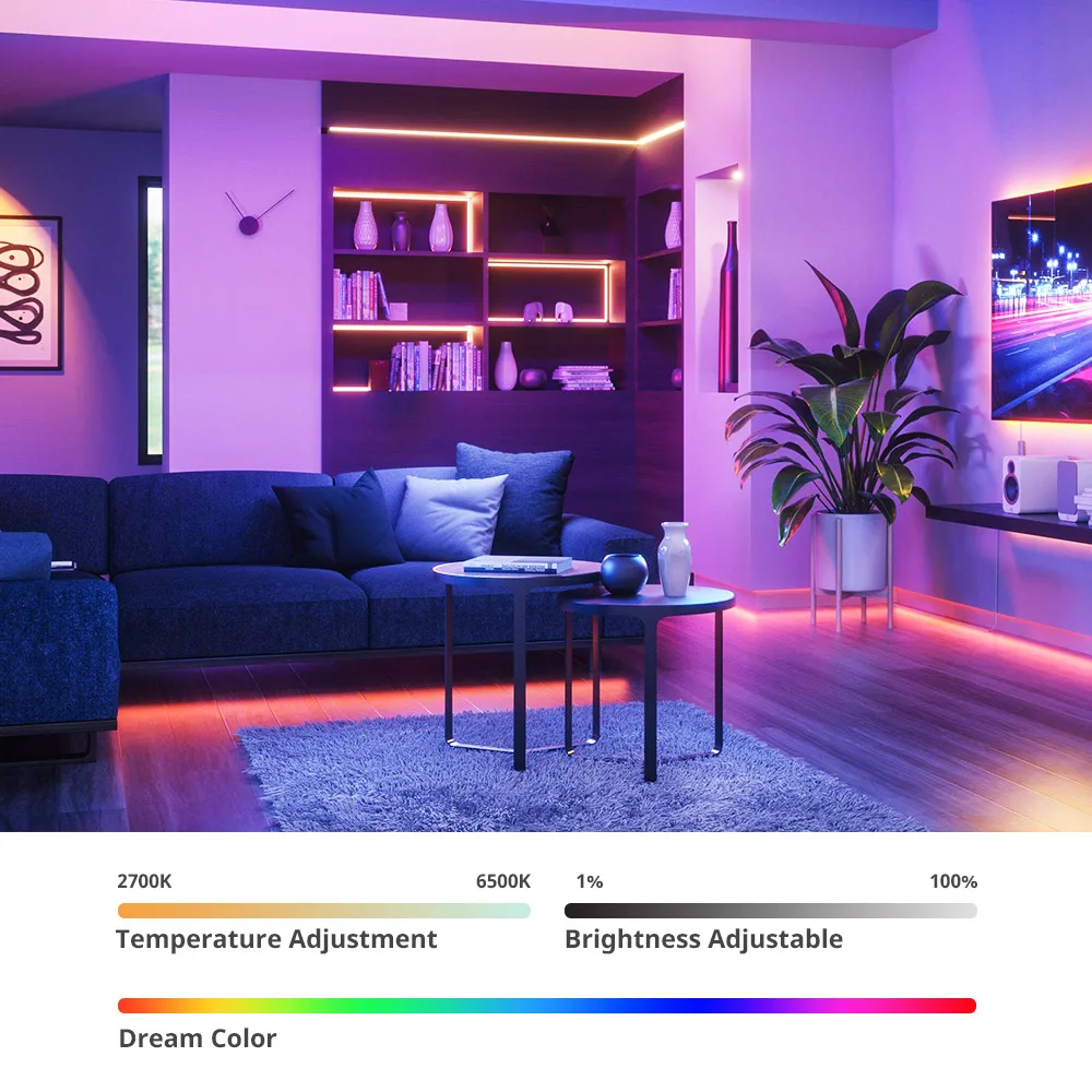 TUYA WiFi Smart LED Controller C01W-C05W 2.4GHz Alexa Google Home Bluetooth Voice DIM RGB RGBW  RGBCCT LED Light Strip DC12-24V