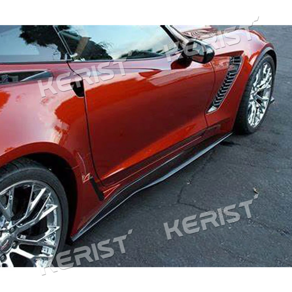 Carbon Fiber Side Bumper Skirts Side skirts Extension Car Styling for Corvette c7 2014-up