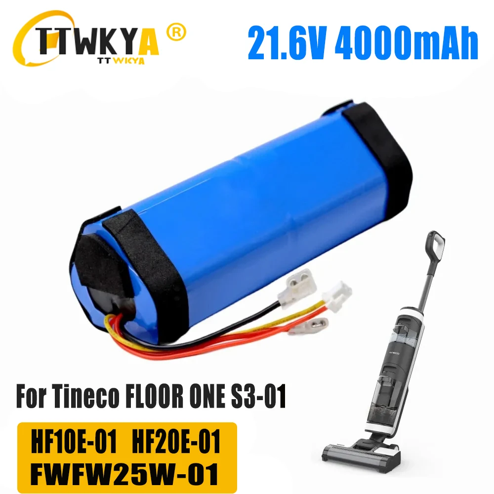 100%original 4000mAh for Tineco FLOOR ONE 1.0 FW25M-01 FW25W-01 FW09010ECN HF10E-01 HF20E-01 S3-01 Vacuum Cleaner Battery