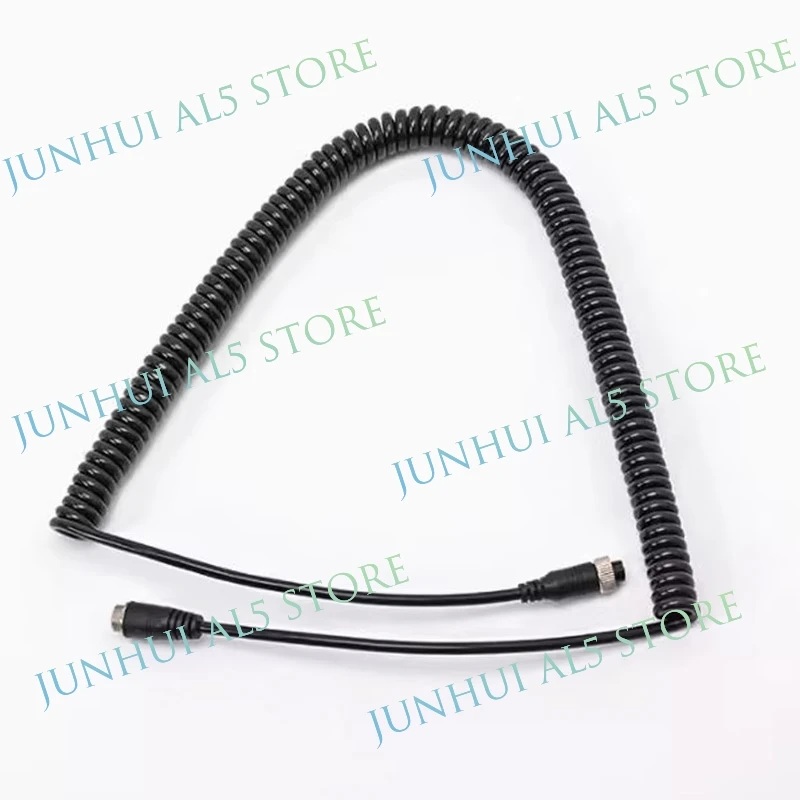 5m/8m/10m Revolving Female 4-pin Aviation Head Spring Wire Video Cable Car Mounted Surveillance Camera Security Cable B5