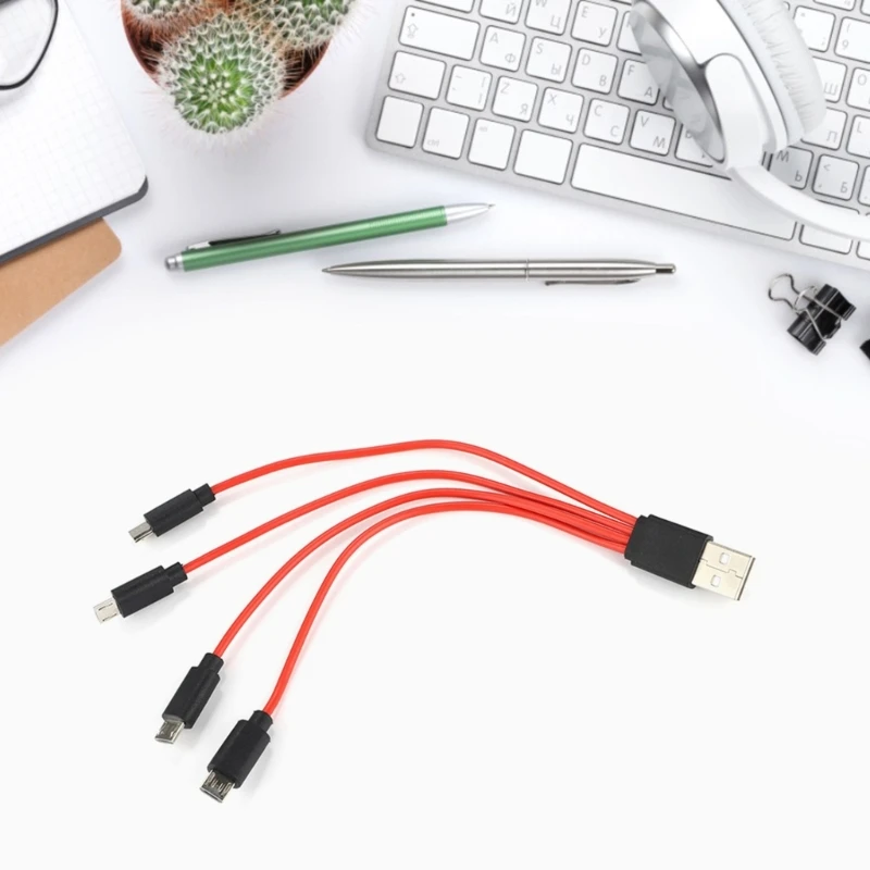 Разветвитель Micro USB 4 в 1, зарядный Дата-кабель для телефонов на Android, планшетов, USB-разветвитель, зарядный кабель