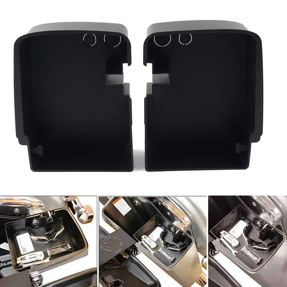 1 Pair Motorcycle Saddlebag Tray Organizer Left + Right For Harley Road King Electra Glide FLHR FLHT FLHX 2014-2023