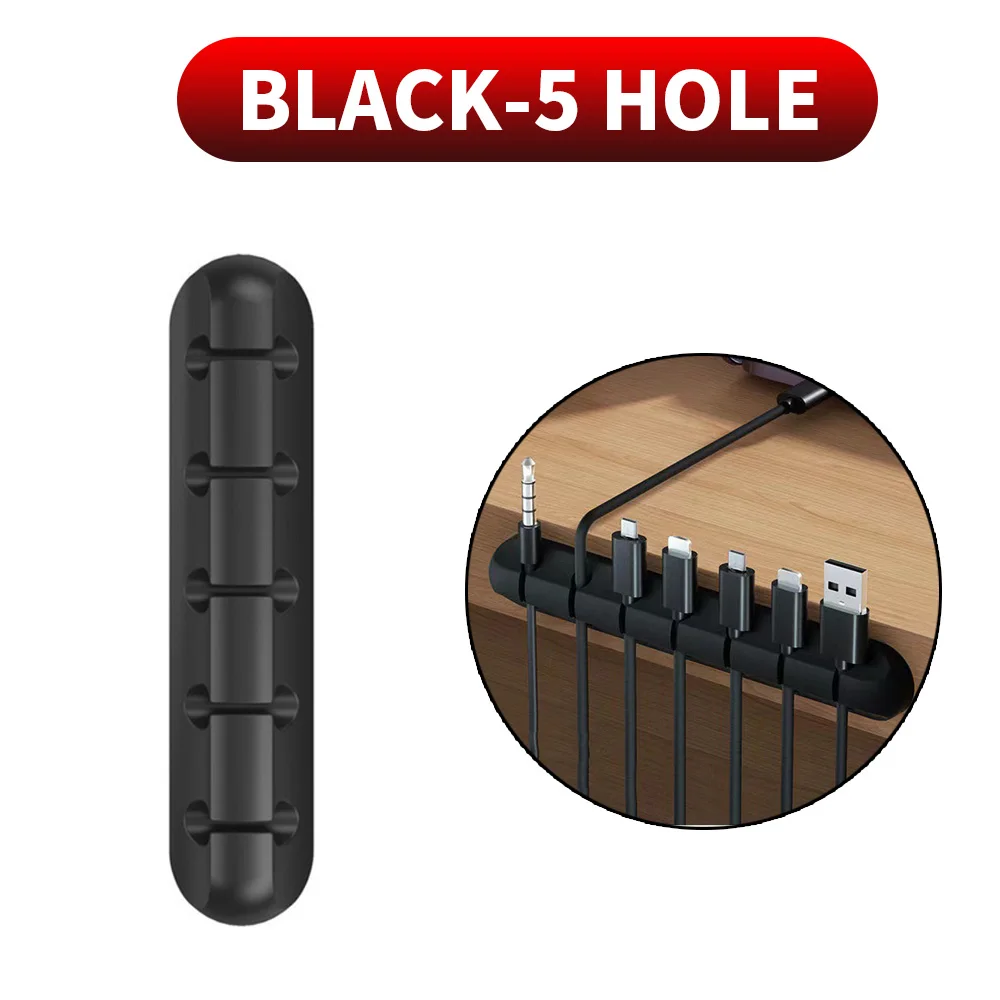 Zelfklevende kabelhouder Clips Snoerbeheer Draadorganizer voor desktop USB-oplaadkabel Nachtkastje Netsnoer Muiskabel