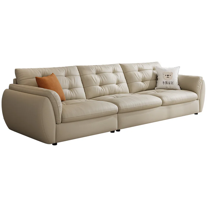 

Italian minimalist leather sofa